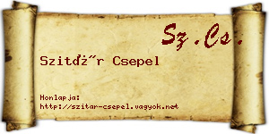 Szitár Csepel névjegykártya